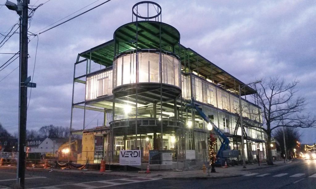 Downtown Danbury Historic Office Building Steel Skeleton